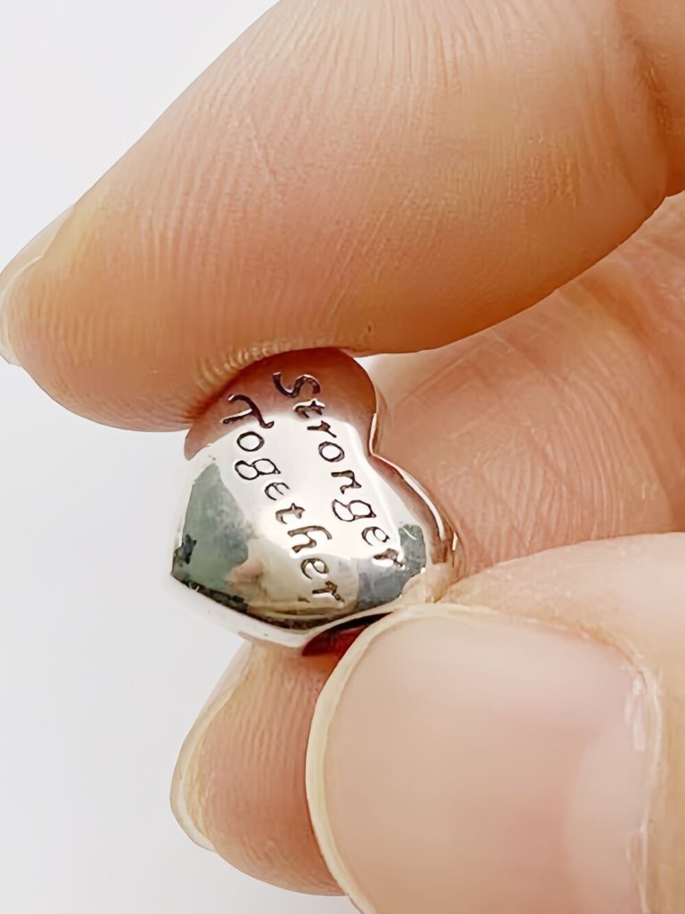 Pandora DO LEAD Stronger Together Charm Heart Bead, S925 Sterling Silver